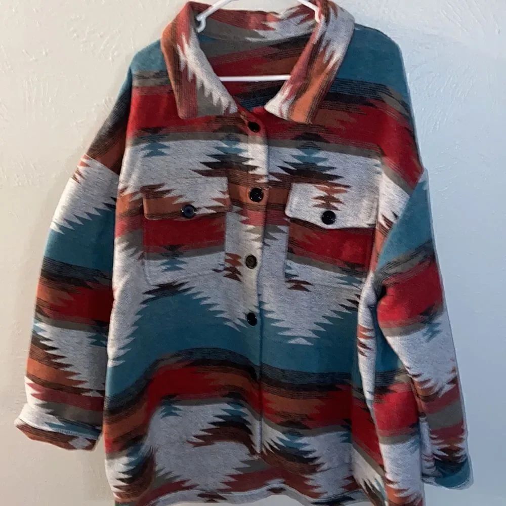 Shein button down shirt Sz 4x polyester